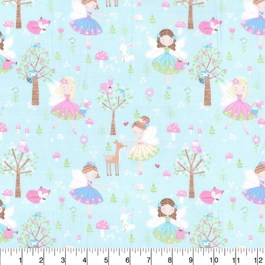 Find The Fabric Traditions Fairies On Blue Cotton Home Decor Fabric At Michaels Com